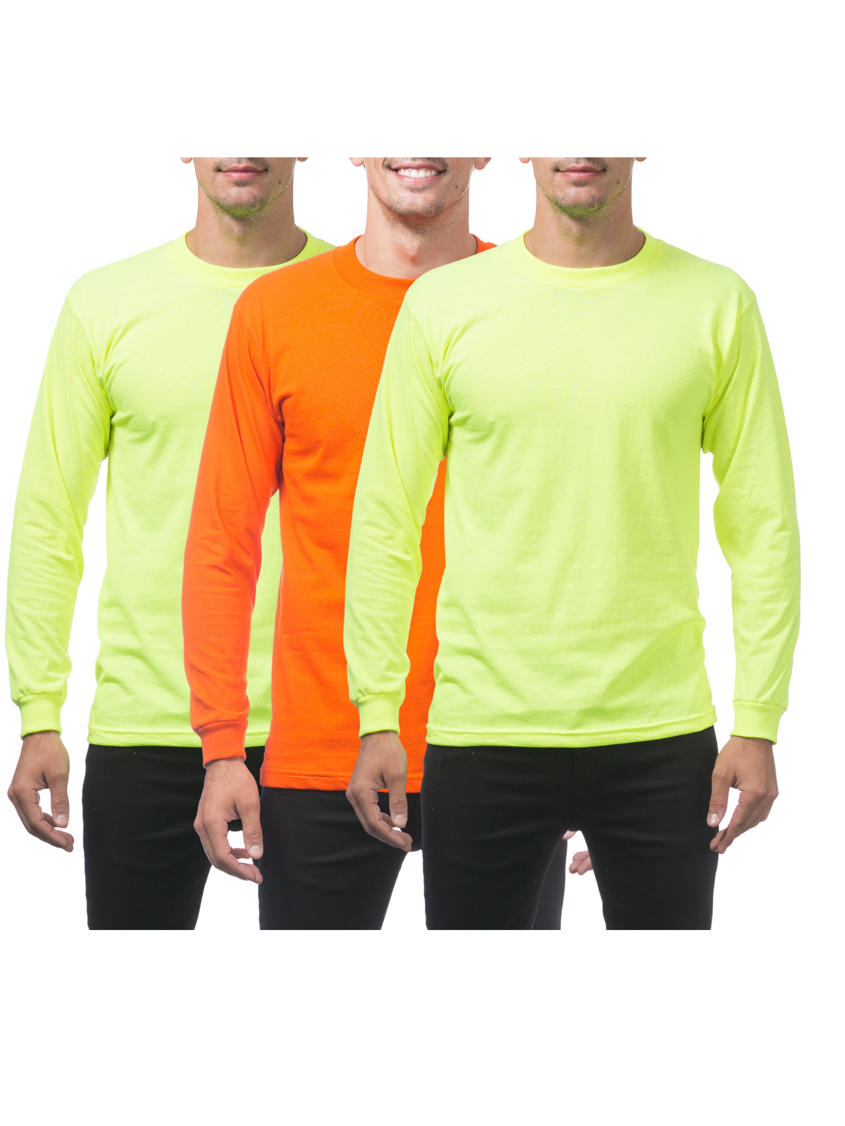 PROCLUB Comfort Long Sleeve Safety Color 3 Pack
