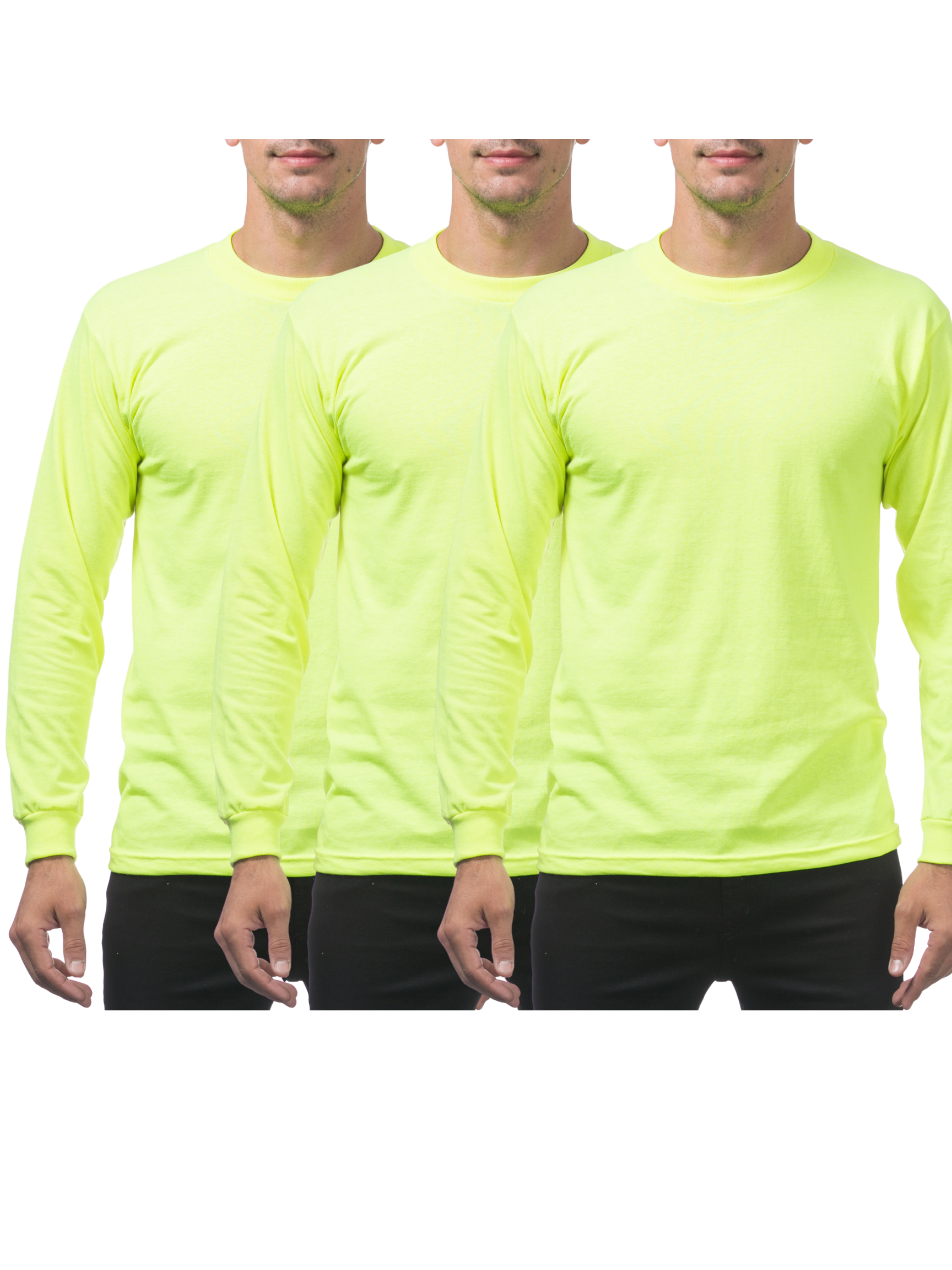 PROCLUB Comfort Long Sleeve Safety Color 3 Pack