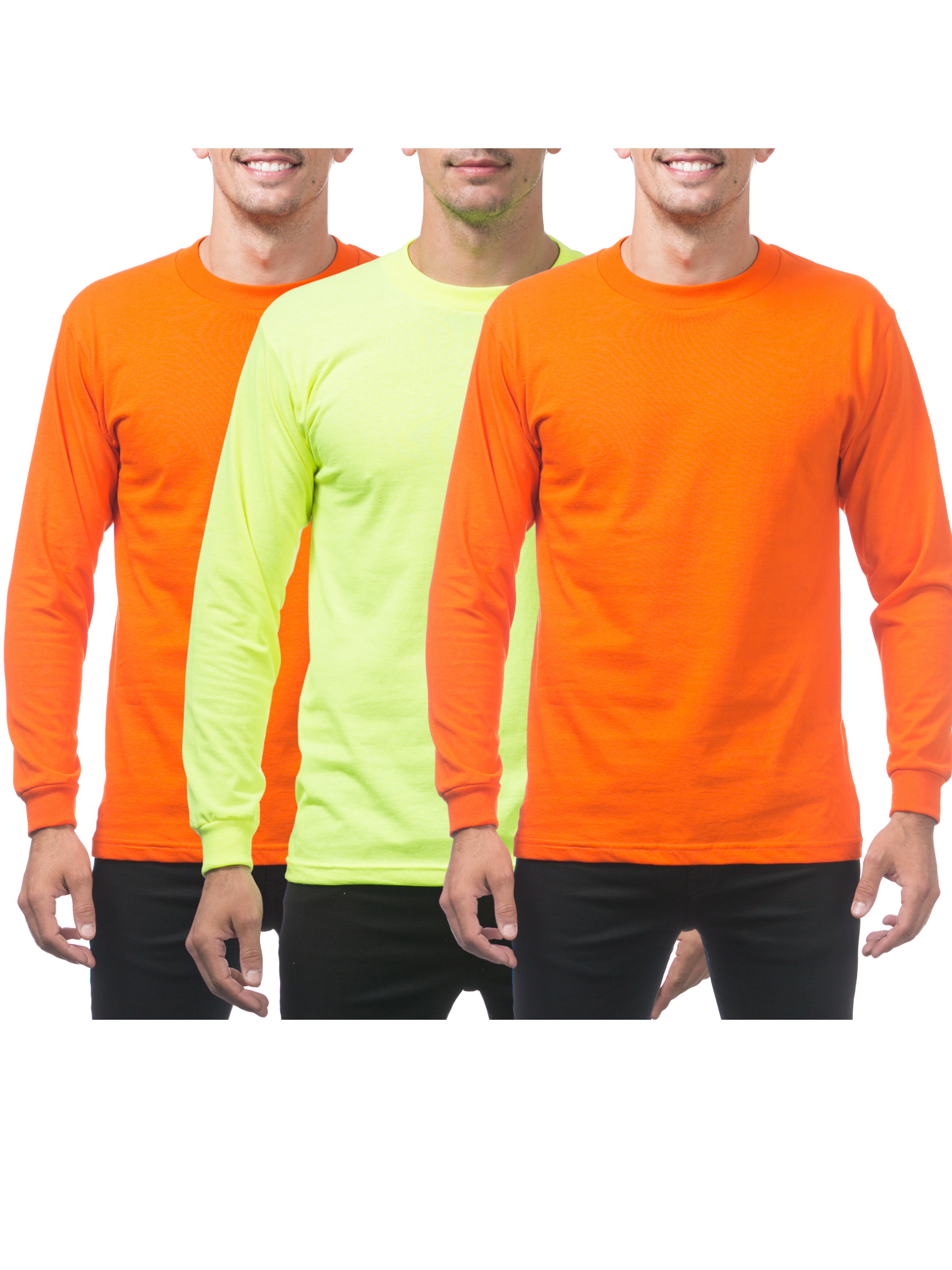 PROCLUB Comfort Long Sleeve Safety Color 3 Pack